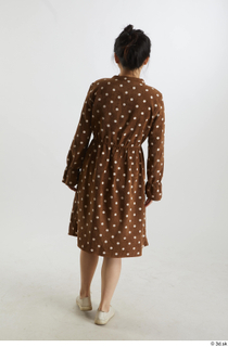 Aera  1 back view brown dots dress casual dressed…
